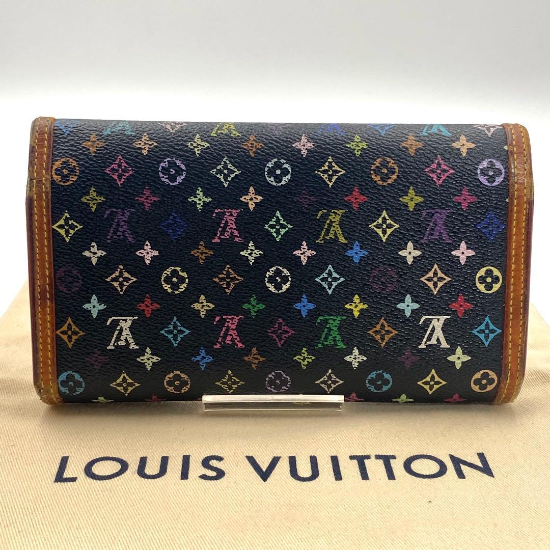 ルイヴィトン マルチカラー ポルトフォイユ インターナショナル 長財布 ブラック