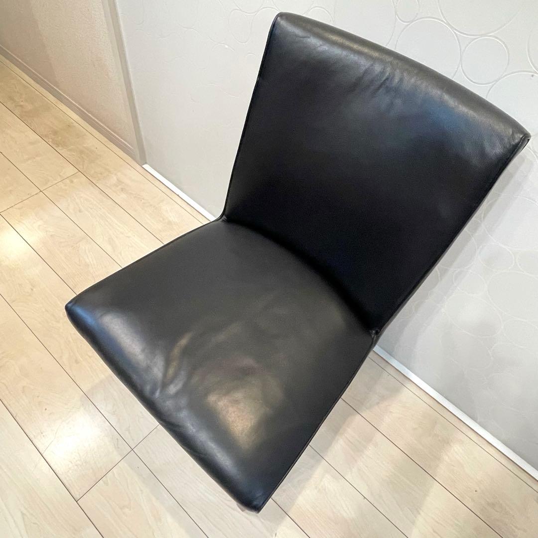 【美品】ACTUS リレート ダイニングチェアC 本革 天然木 北欧 モダン ②