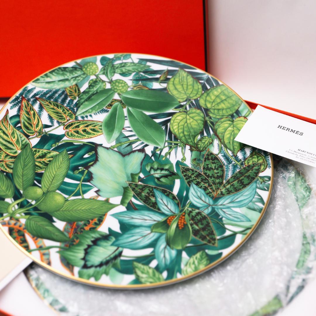 【未使用/定価14万】エルメス パシフォリア サービングプレート2枚組/32cm