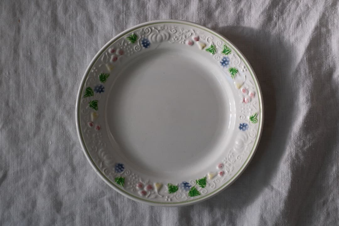 フランスアンティーク｜サルグミンヌ窯のデザートプレート