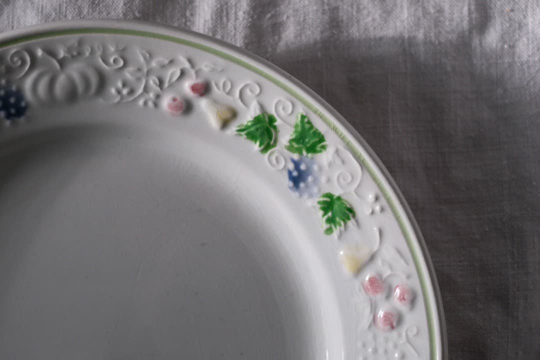 フランスアンティーク｜サルグミンヌ窯のデザートプレート