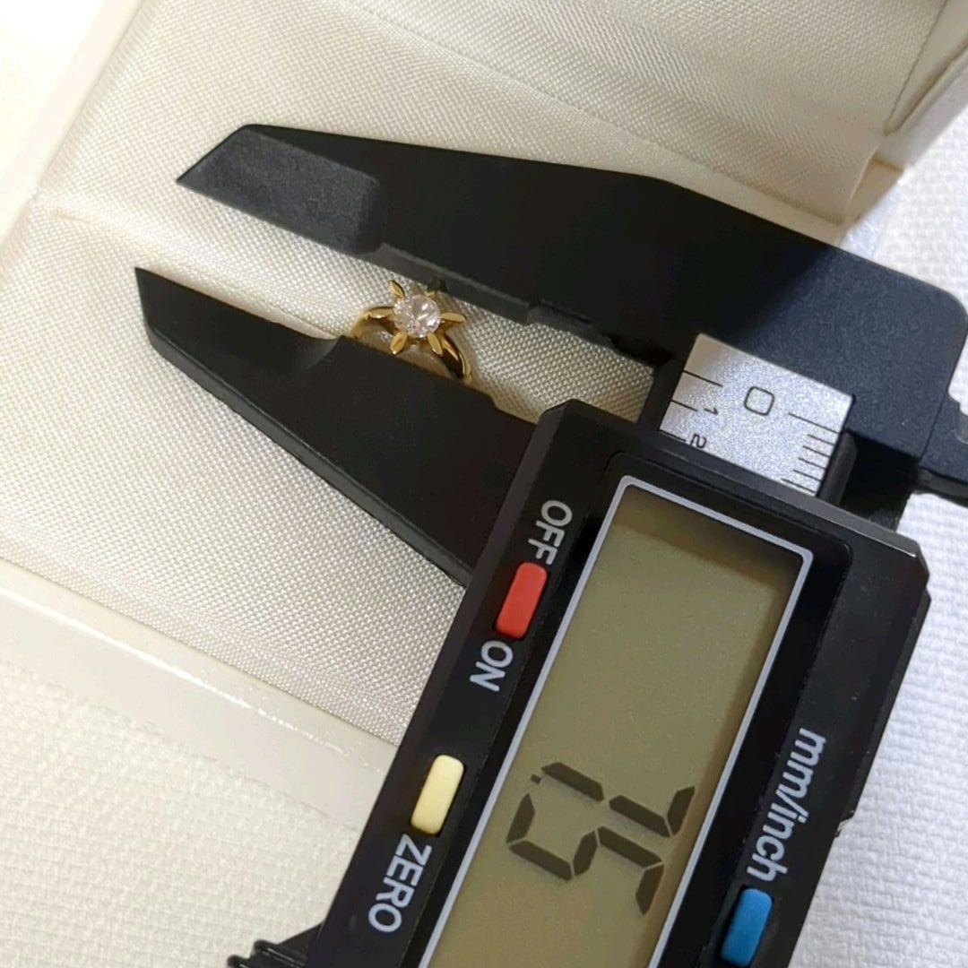 【片耳】K18 CZ 中折式 フープピアス キュービックジルコニア 立て爪