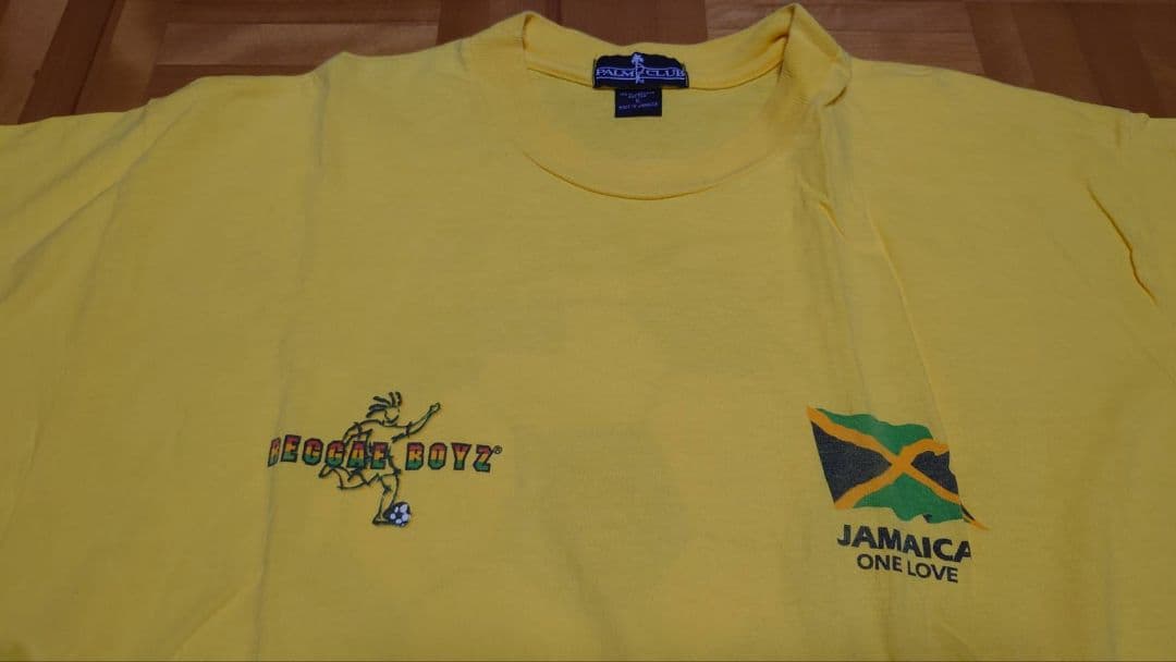 ジャマイカ レゲエボーイズ サッカー Tシャツ キイロ