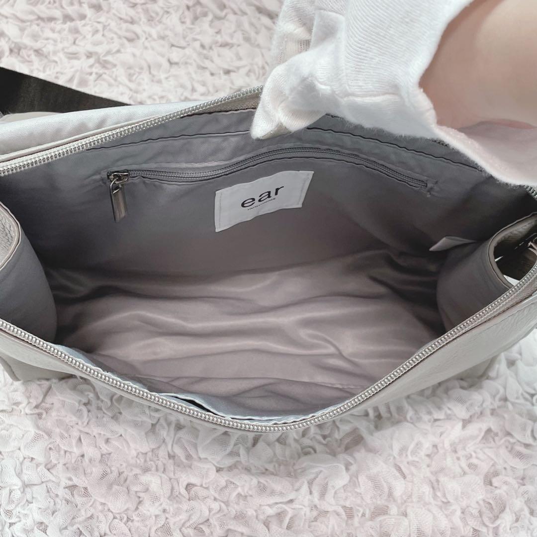 美品✨ear PAPILLONNER 柄テープボディバッグ ダルメシアン グレー