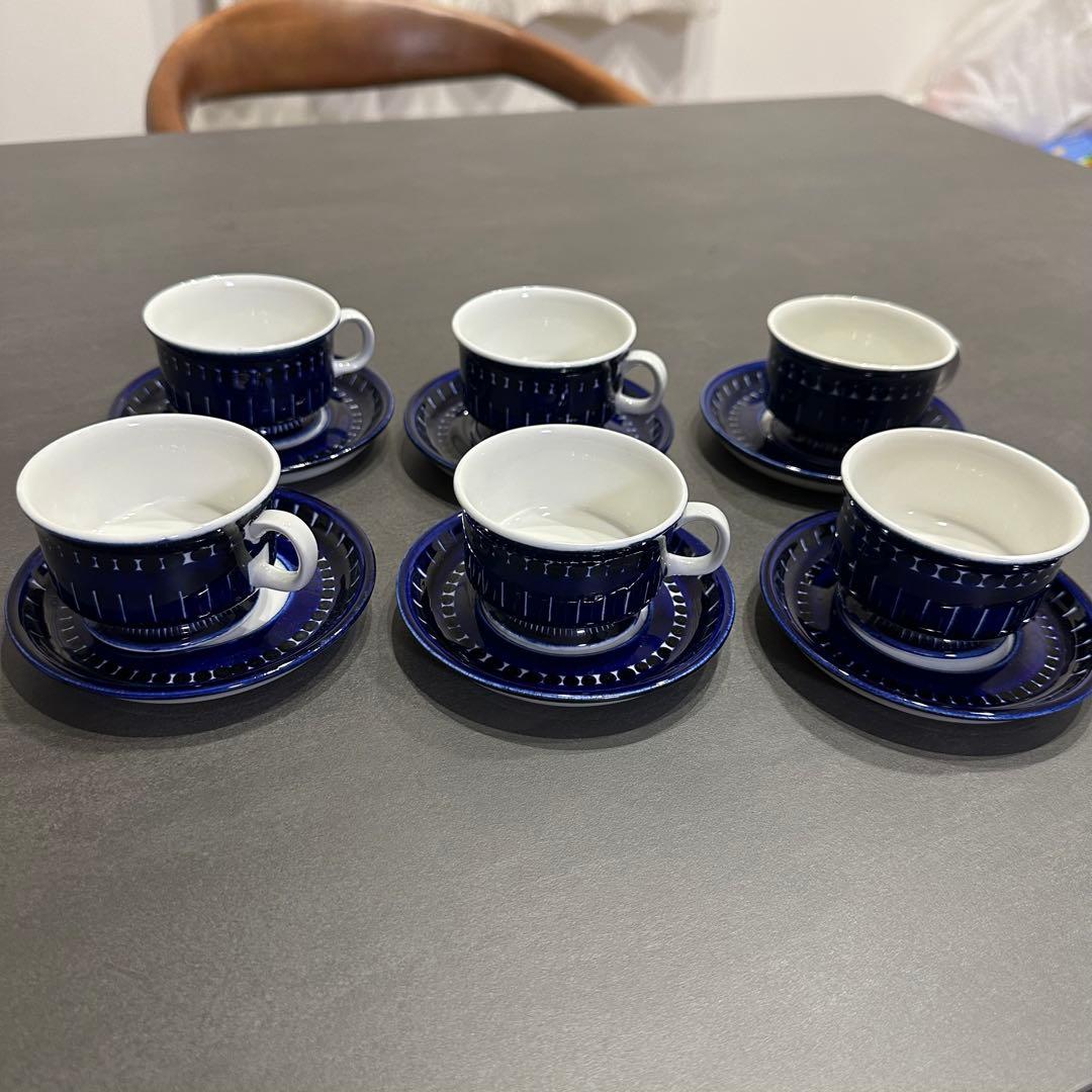 希少！アラビア☆ARABIA☆バレンシア/コーヒーカップ&ソーサー/6セット