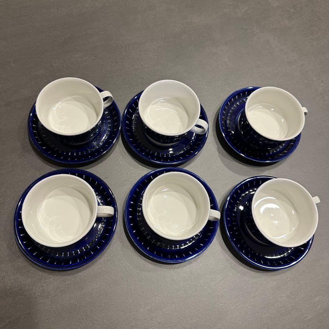 希少！アラビア☆ARABIA☆バレンシア/コーヒーカップ&ソーサー/6セット