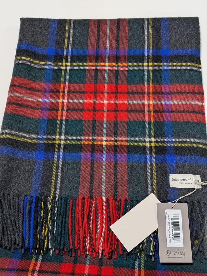 りこ★ジョンストンズ大判ストール日本限定カラーチャコールグレースチュワート