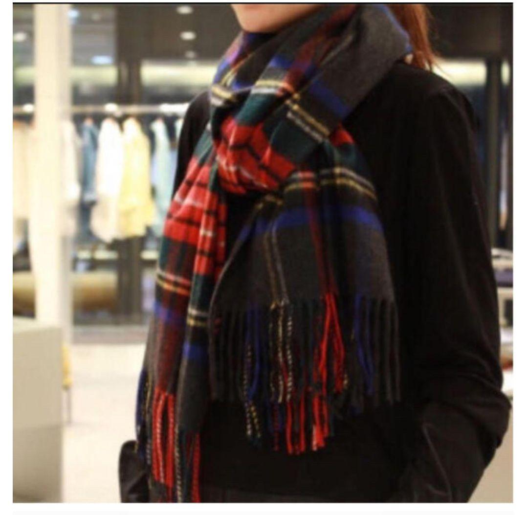 りこ★ジョンストンズ大判ストール日本限定カラーチャコールグレースチュワート