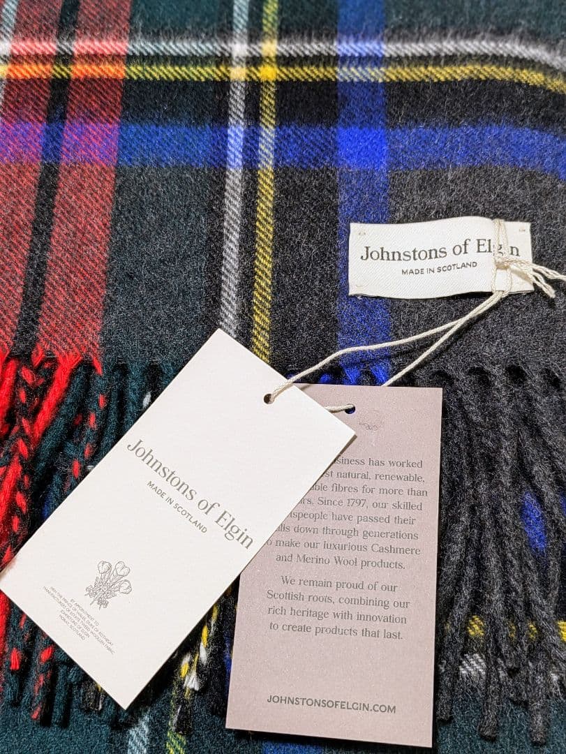 りこ★ジョンストンズ大判ストール日本限定カラーチャコールグレースチュワート