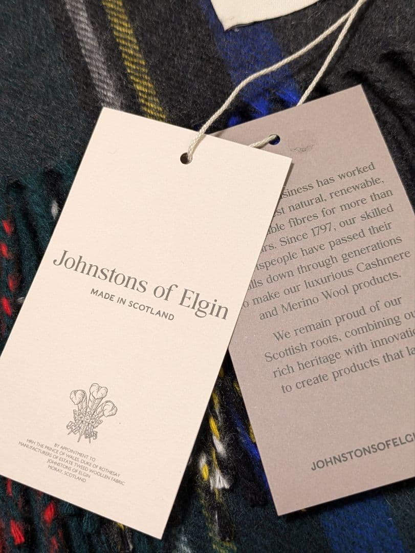 りこ★ジョンストンズ大判ストール日本限定カラーチャコールグレースチュワート