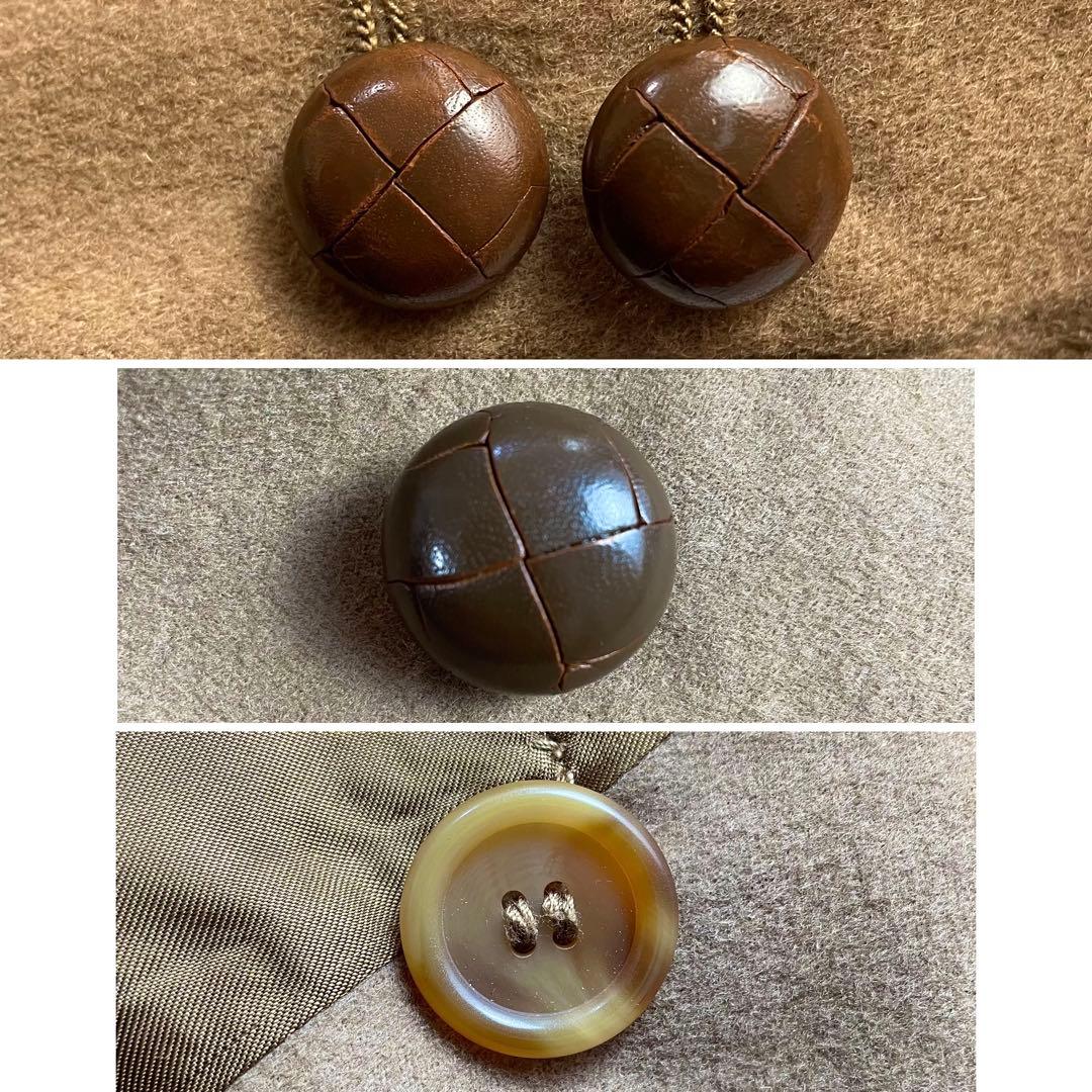 希少 良品 バーバリー ダブルチェスターコート くるみ釦 裏地総柄 キャメル L