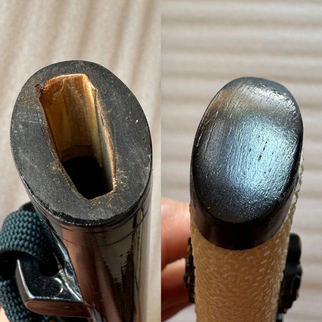 模造刀 黒鞘　鞘付き長さ33cm 鞘抜き重さ約204g 刀袋付き 短刀 武具