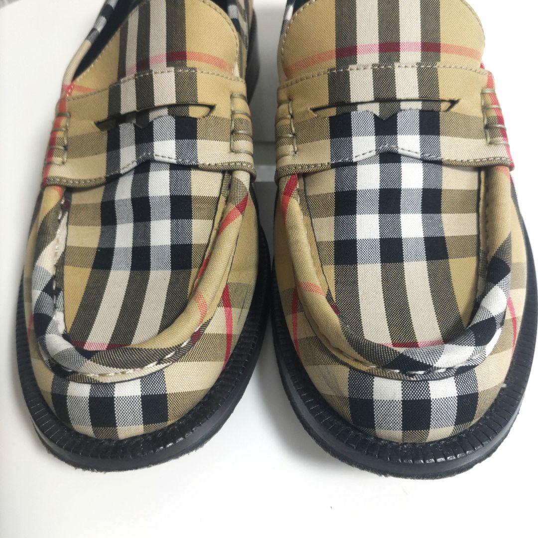 Burberry バーバリー ノバチェック ローファー キャンバス 36.5