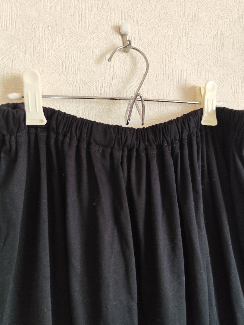 PINK HOUSE☆裾フリルブラックロングスカート