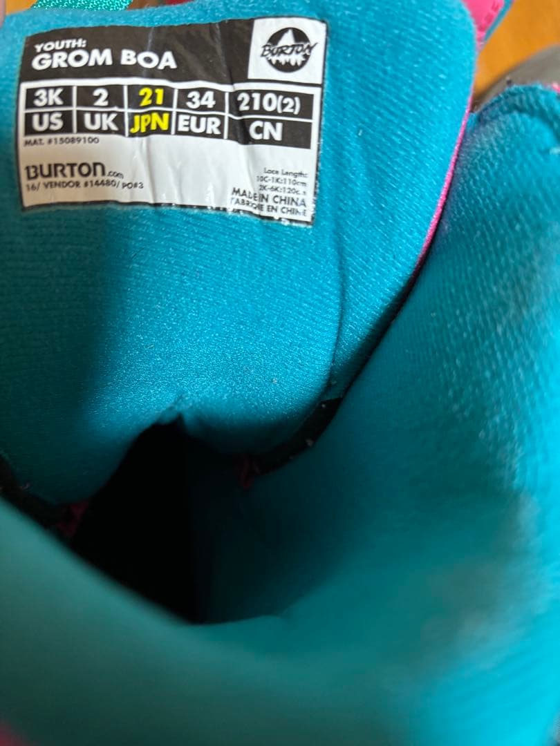 Burton バートン　GROM BOA スノーボードブーツ　21cm