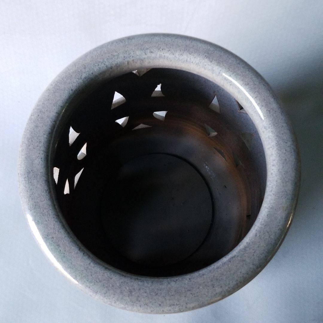 信楽焼傘立て 砲弾型幾何学彫 高さ47cm - メルカリ