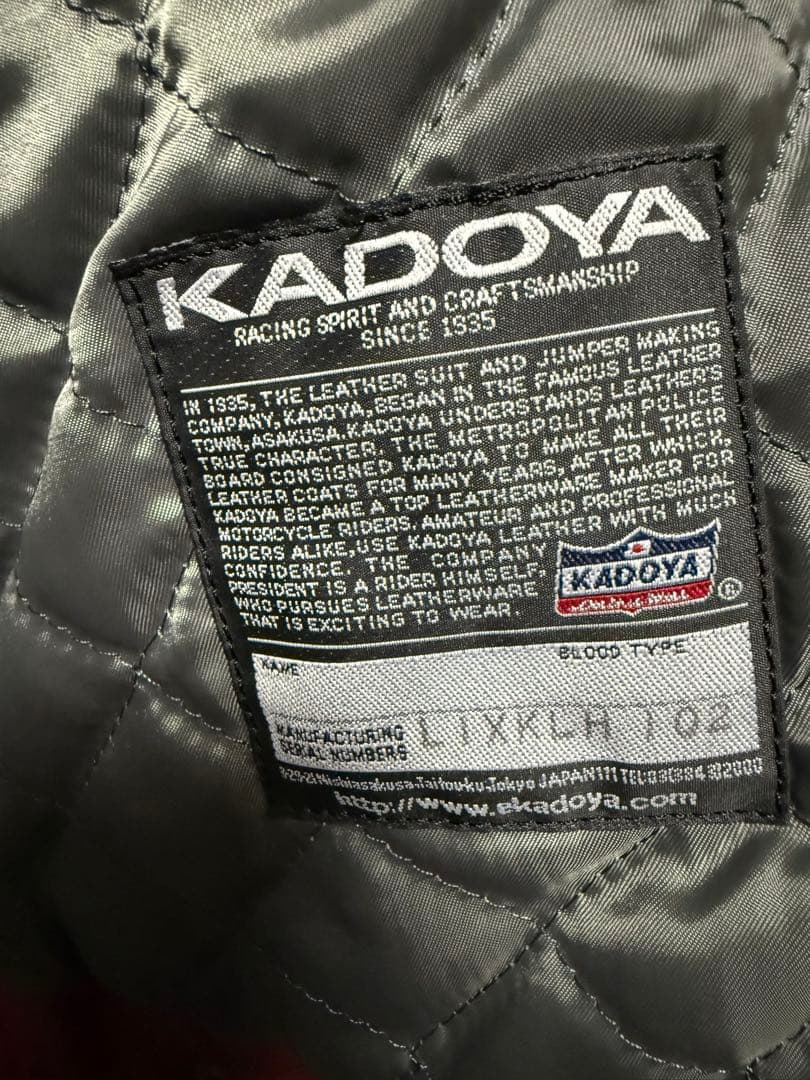 KADOYA カドヤ MR-LOADED レザージャケット Mサイズ