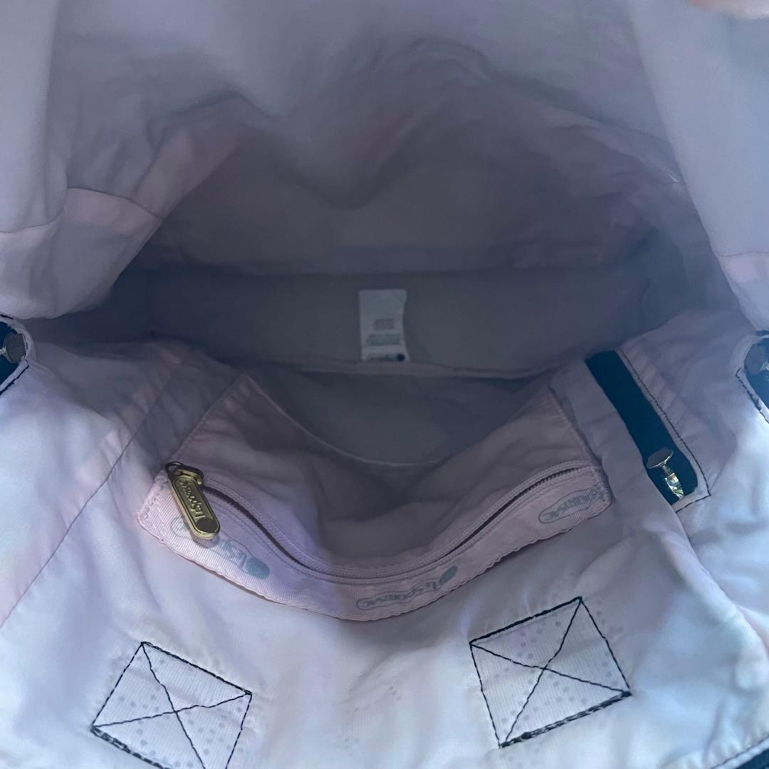 レスポートサック 2way リュック キルティング A4可 黒　花　フラワー