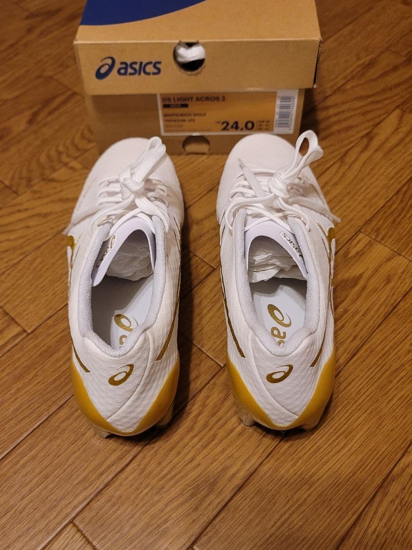 シューズ ASICS DS LIGHT ACROS 2 WHITE/GOLD 24.0cm