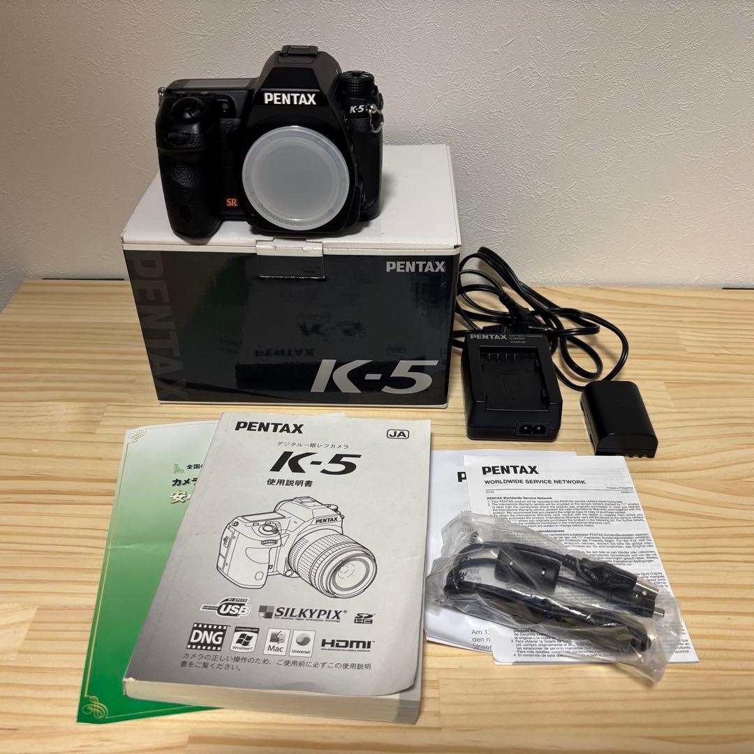 PENTAX K-5 デジタル一眼レフカメラ 本体 ボディ 箱、取説付き