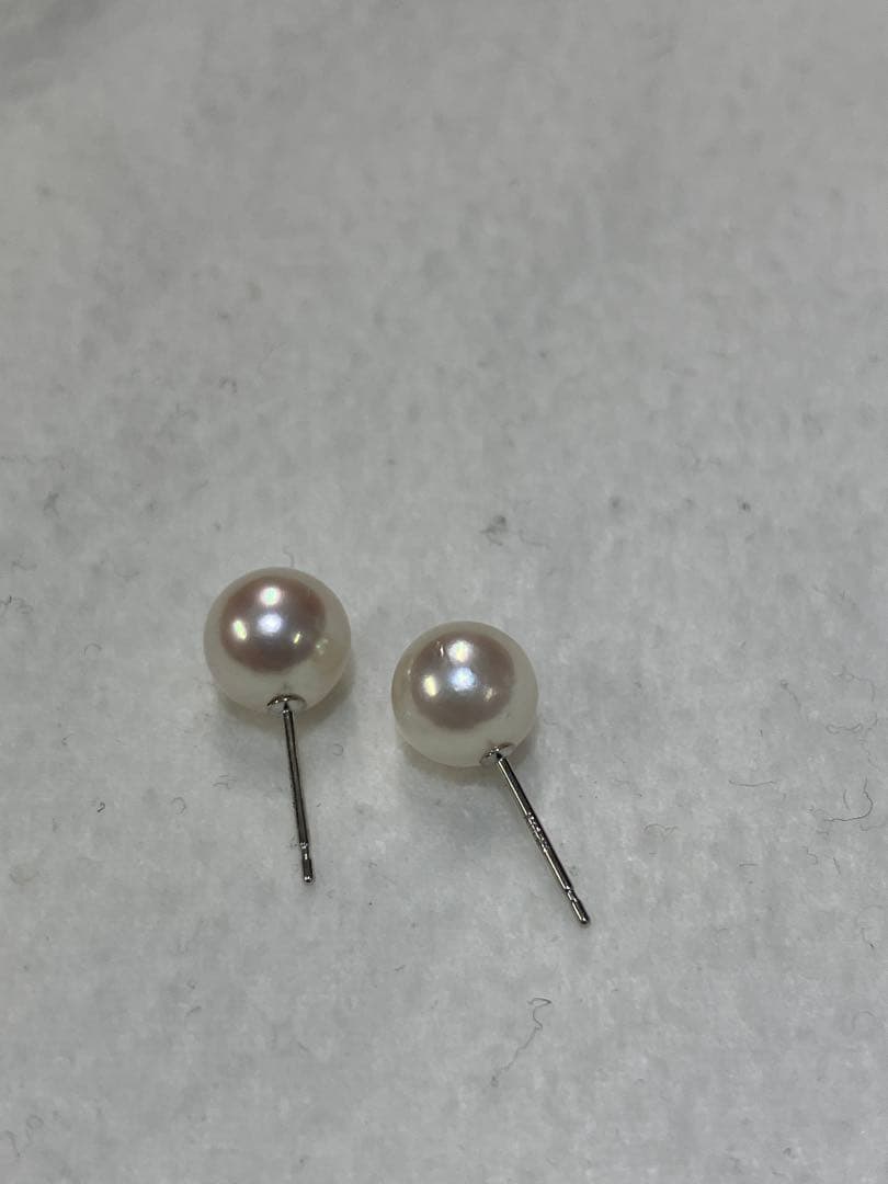 伊勢志摩産あこや真珠　パールピアス 7.2-7.4mm