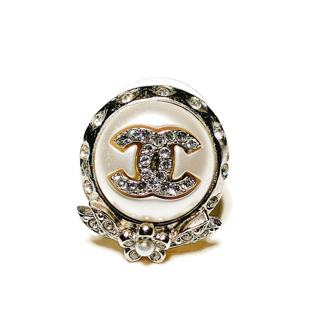 CHANEL ココマーク ピアス コスチュームパール ラインストーン 片耳