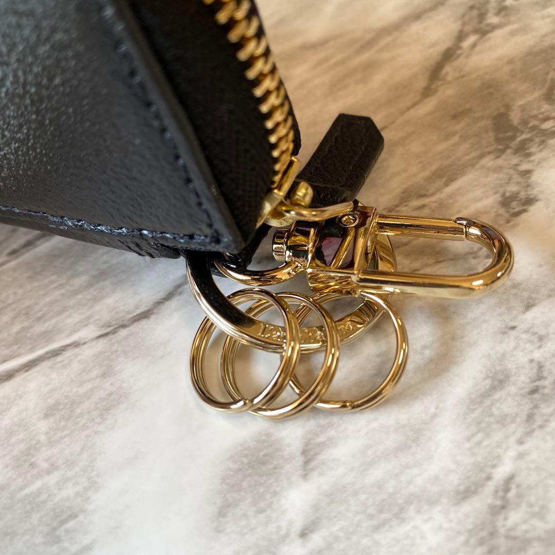 2269 【新品 ラルコバレーノ】キーケース★鍵入れ★本革★レザー★黒★ブラック