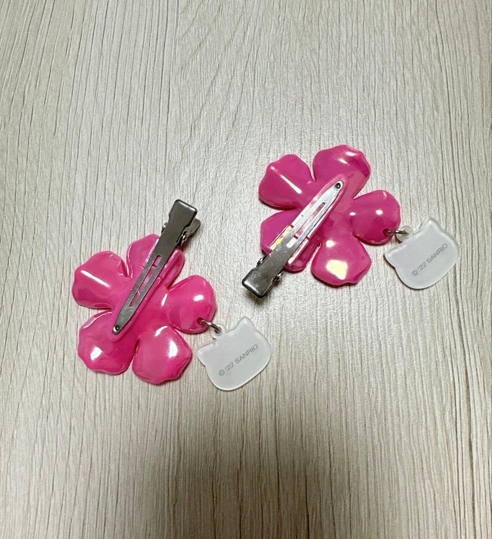 ハローキティ 平成コギャル 前髪クリップ サンリオ ハイビスカス