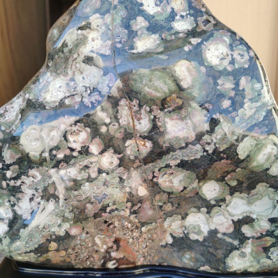 新潟産 牡丹石 14.8キロ 鑑賞石 石 置物 オブジェ インテリア 菊花石