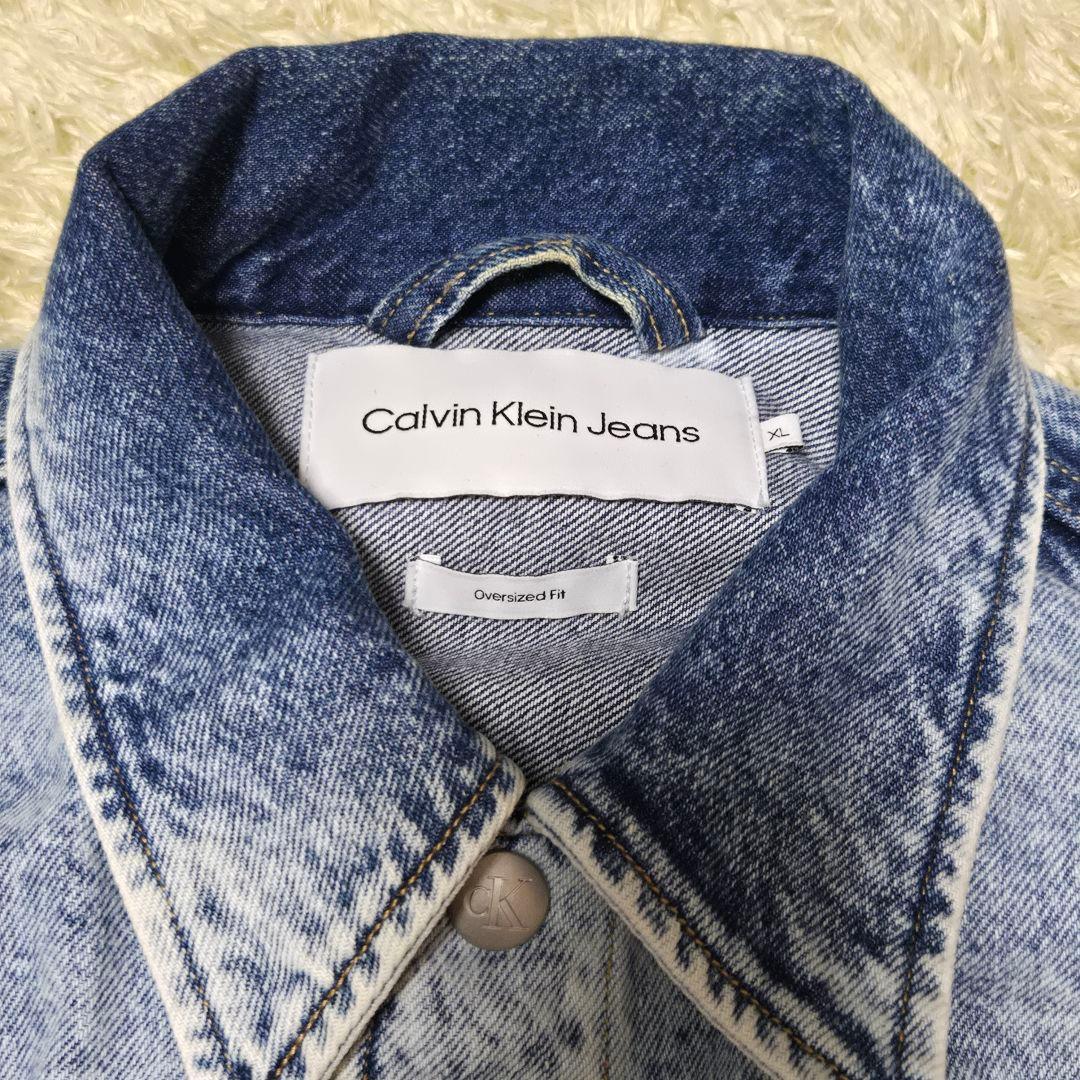 カルバンクライン　ジーンズ カバーオール リニア シャツジャケット デニム XL