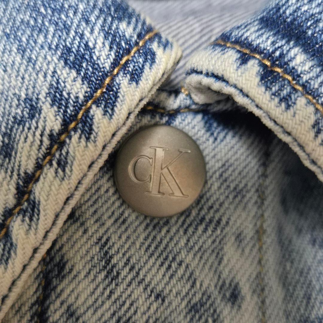 カルバンクライン　ジーンズ カバーオール リニア シャツジャケット デニム XL