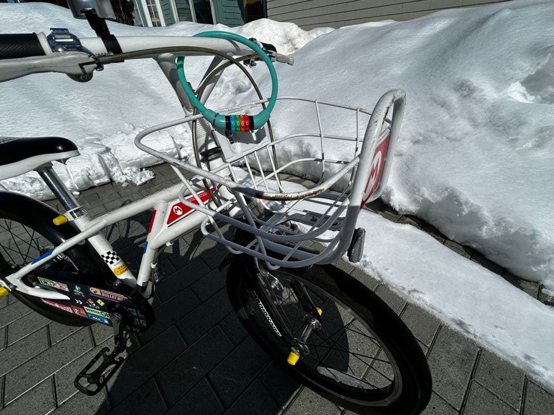 お値下げ更新！　子供用自転車　マリオカート　白　アサヒ自転車