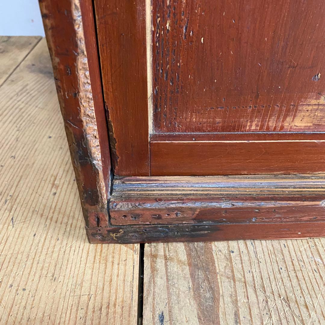 アンティーク 収納棚 チェスト 無垢材 本棚 食器棚 z891