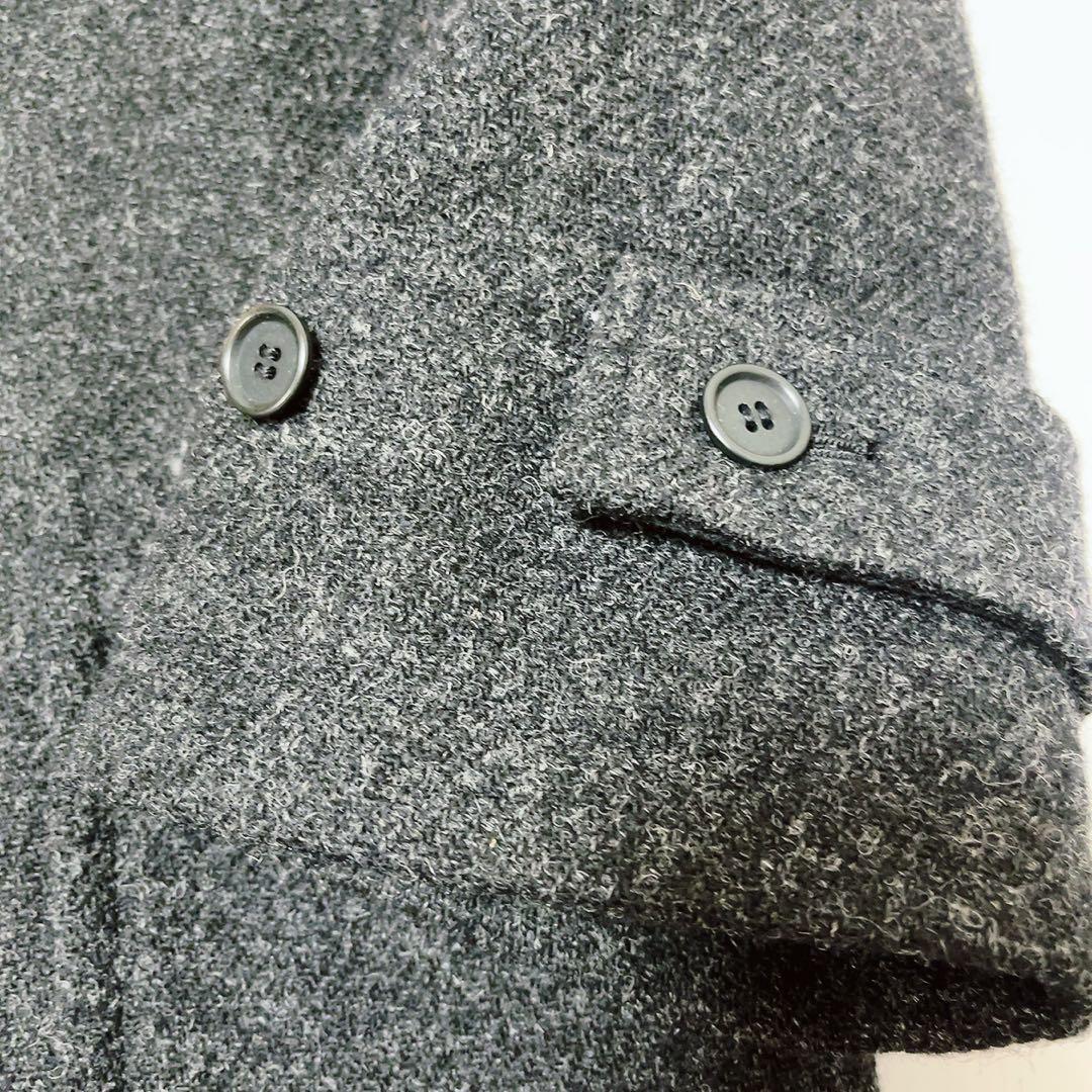 美品 マーガレットハウエル ハリスツイード ダッフルコート チャコールグレー M