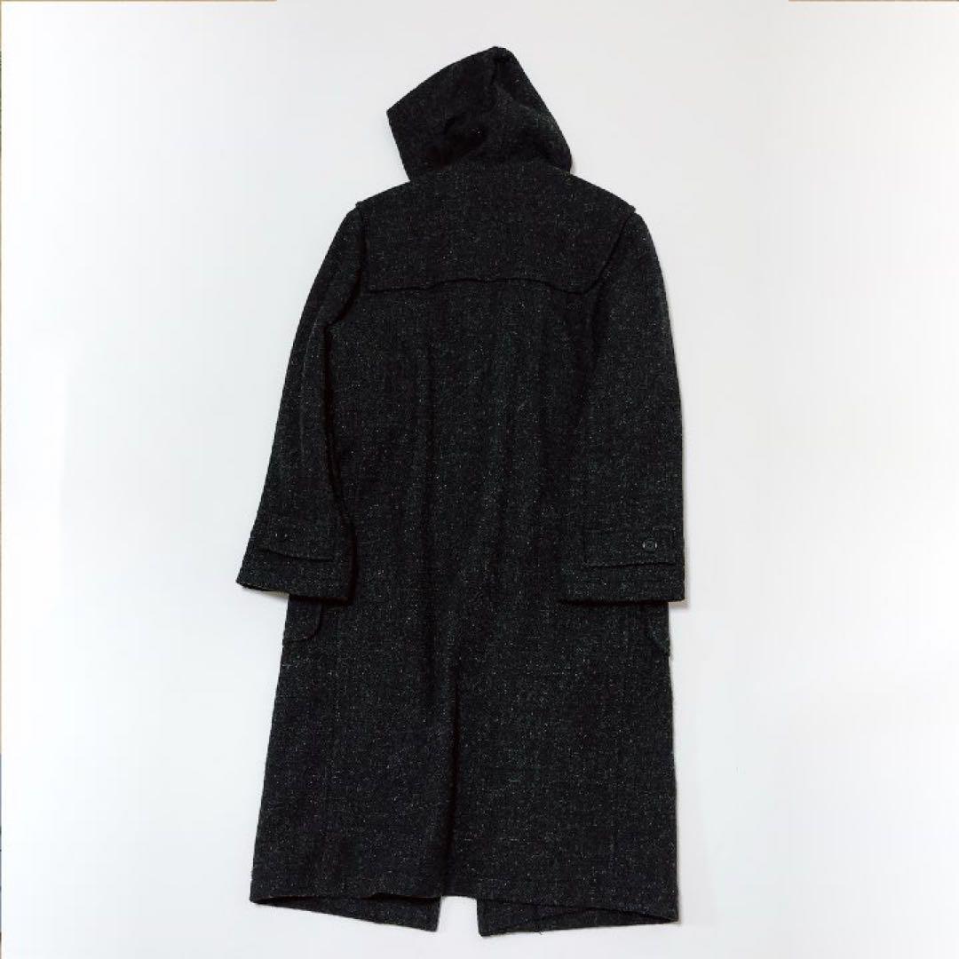 美品 マーガレットハウエル ハリスツイード ダッフルコート チャコールグレー M
