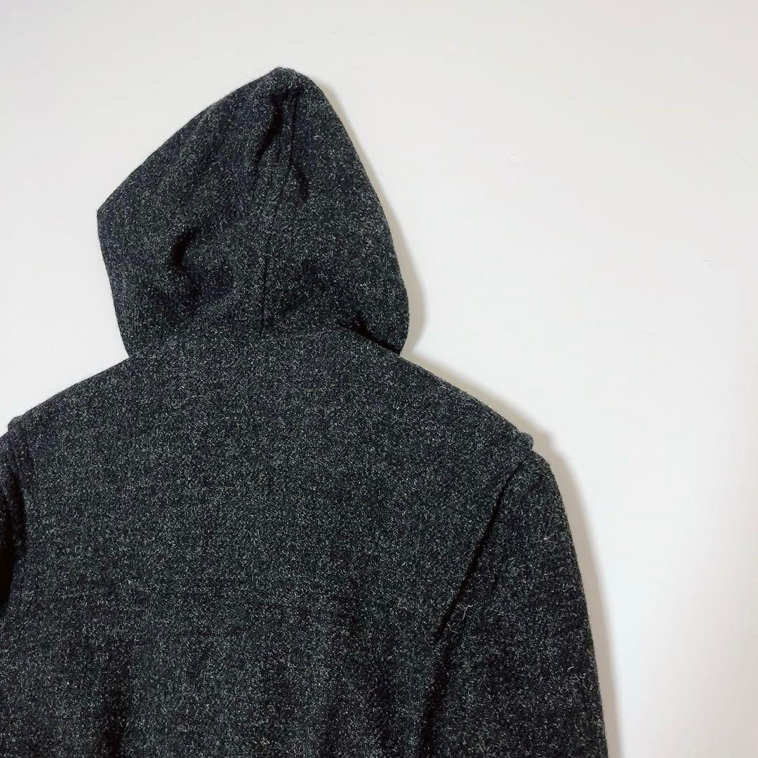 美品 マーガレットハウエル ハリスツイード ダッフルコート チャコールグレー M
