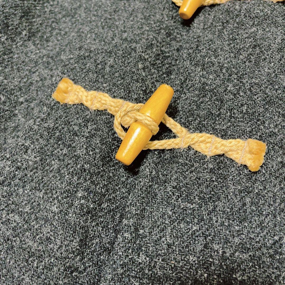 美品 マーガレットハウエル ハリスツイード ダッフルコート チャコールグレー M