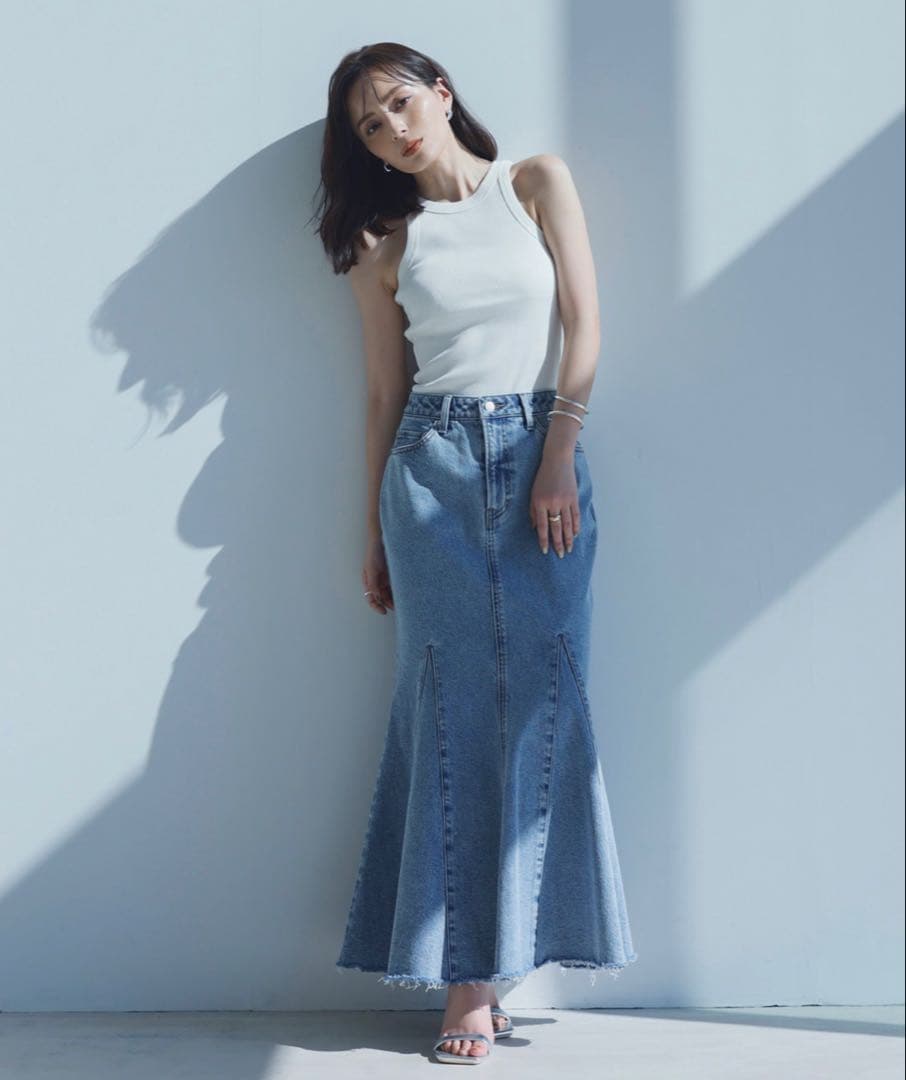 【新品・未使用】anuans アニュアンス　マーメイドデニムロングスカート