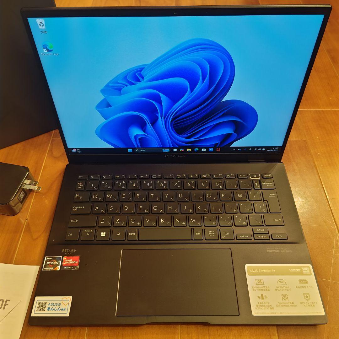 【美品】ASUS Zenbook 14 14インチ ノートパソコン Ryzen7