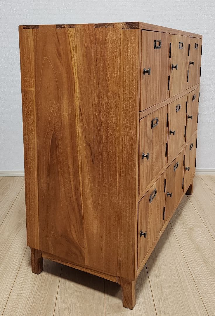 チークロッカーＮA　無垢　収納　家具　棚　シェルフ　バリューインテリア　美中古品