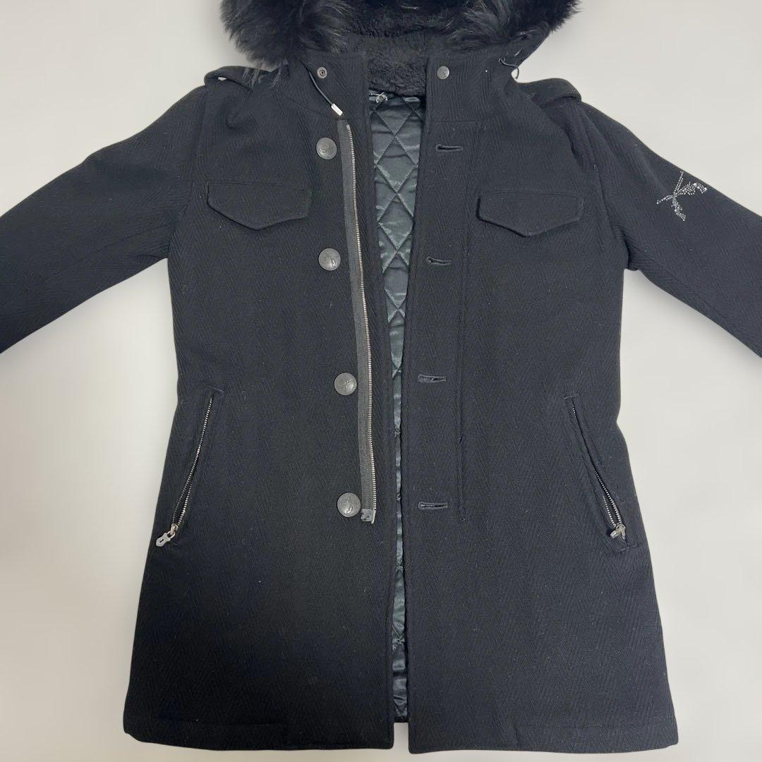 美品】roar オールスワロ コート フードファー付