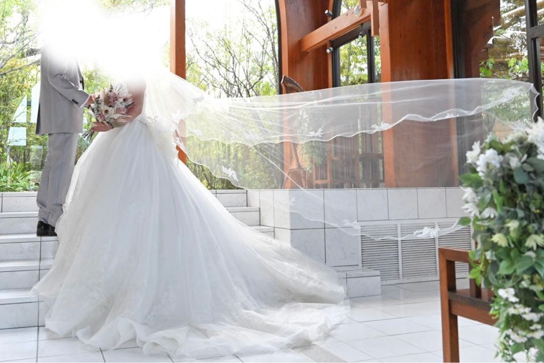 【Vieux Paris/ヴュ・パリ】ウェディングドレス　ヴェール付き