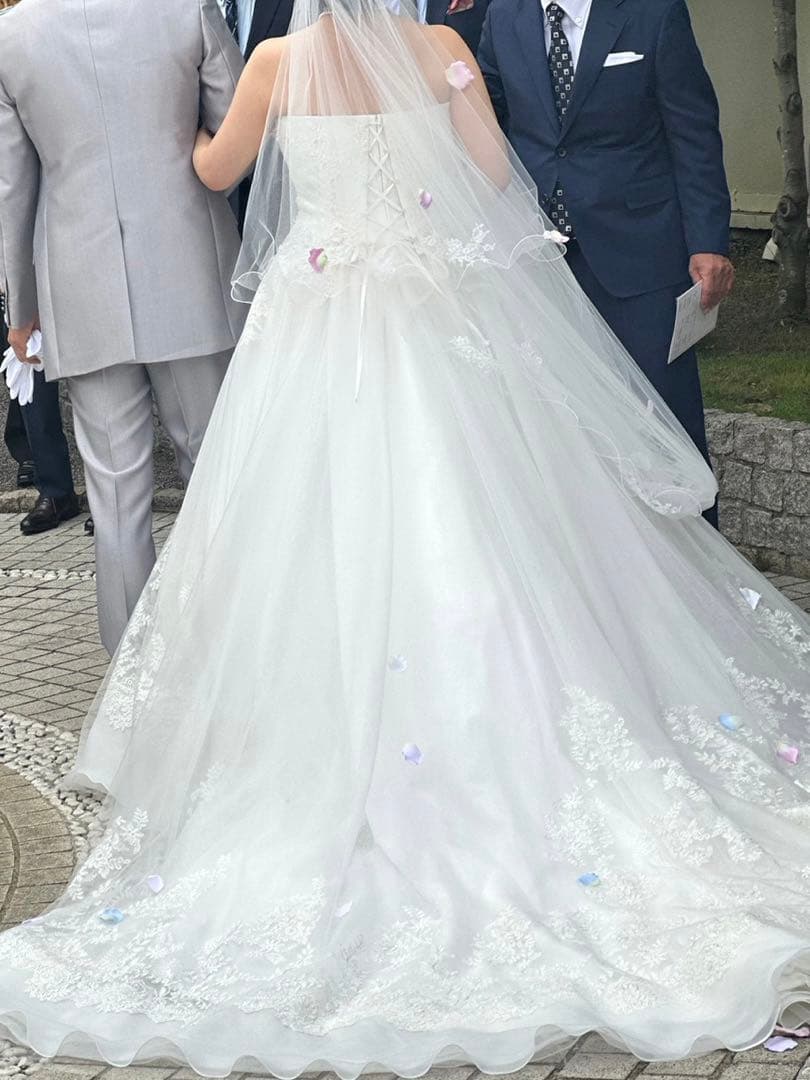 【Vieux Paris/ヴュ・パリ】ウェディングドレス　ヴェール付き