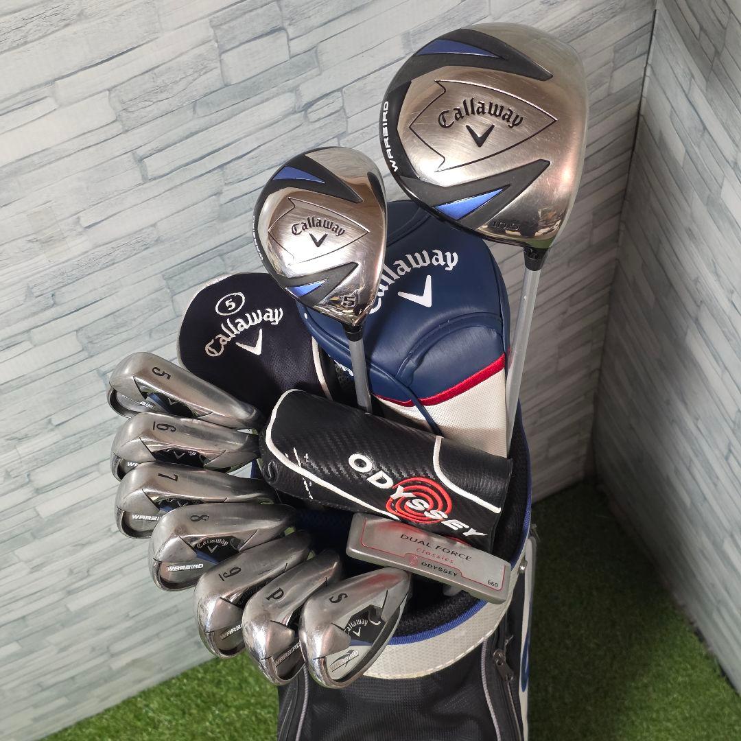 ゴルフクラブメンズセット キャロウェイ 青 ウォーバード フルセット S 右