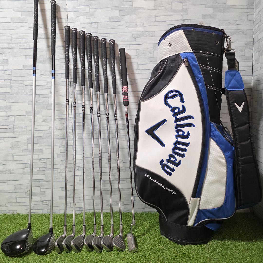 ゴルフクラブメンズセット キャロウェイ 青 ウォーバード フルセット S 右