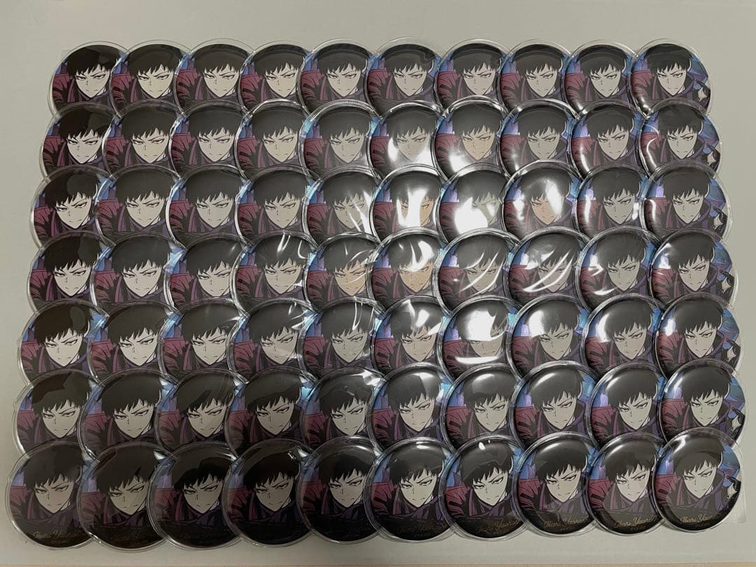 【限定値下げ】桃源暗鬼 矢颪碇 メタリック缶バッジ マット 70点 痛バ作成済み