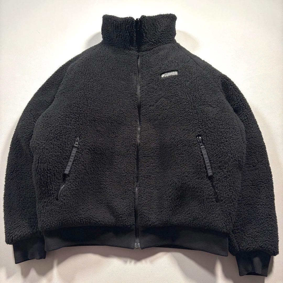 美品 L リバーシブル コロンビア 短丈 中綿 ダウンジャケット ボア