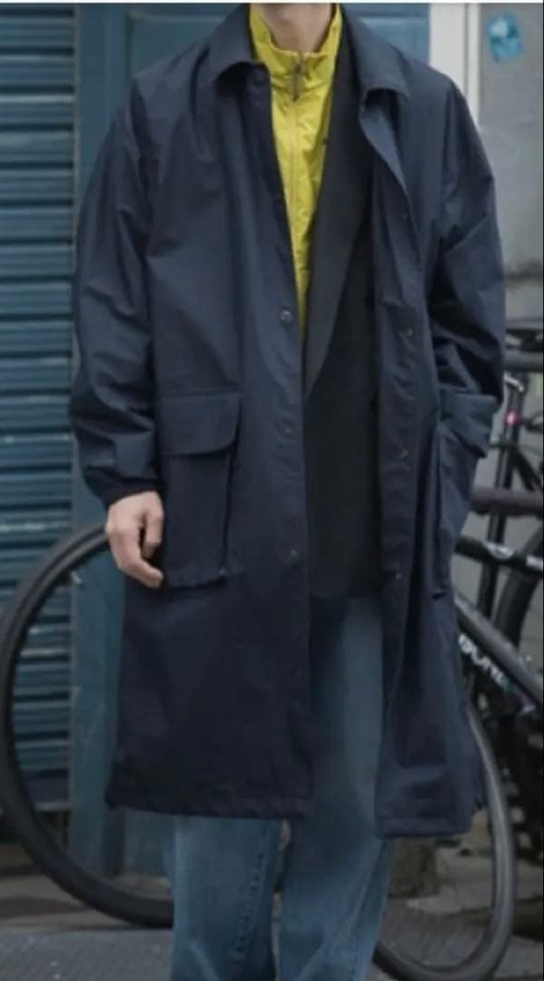 極美品COMM de GARCONS HOMME タイプライター コートNAVY