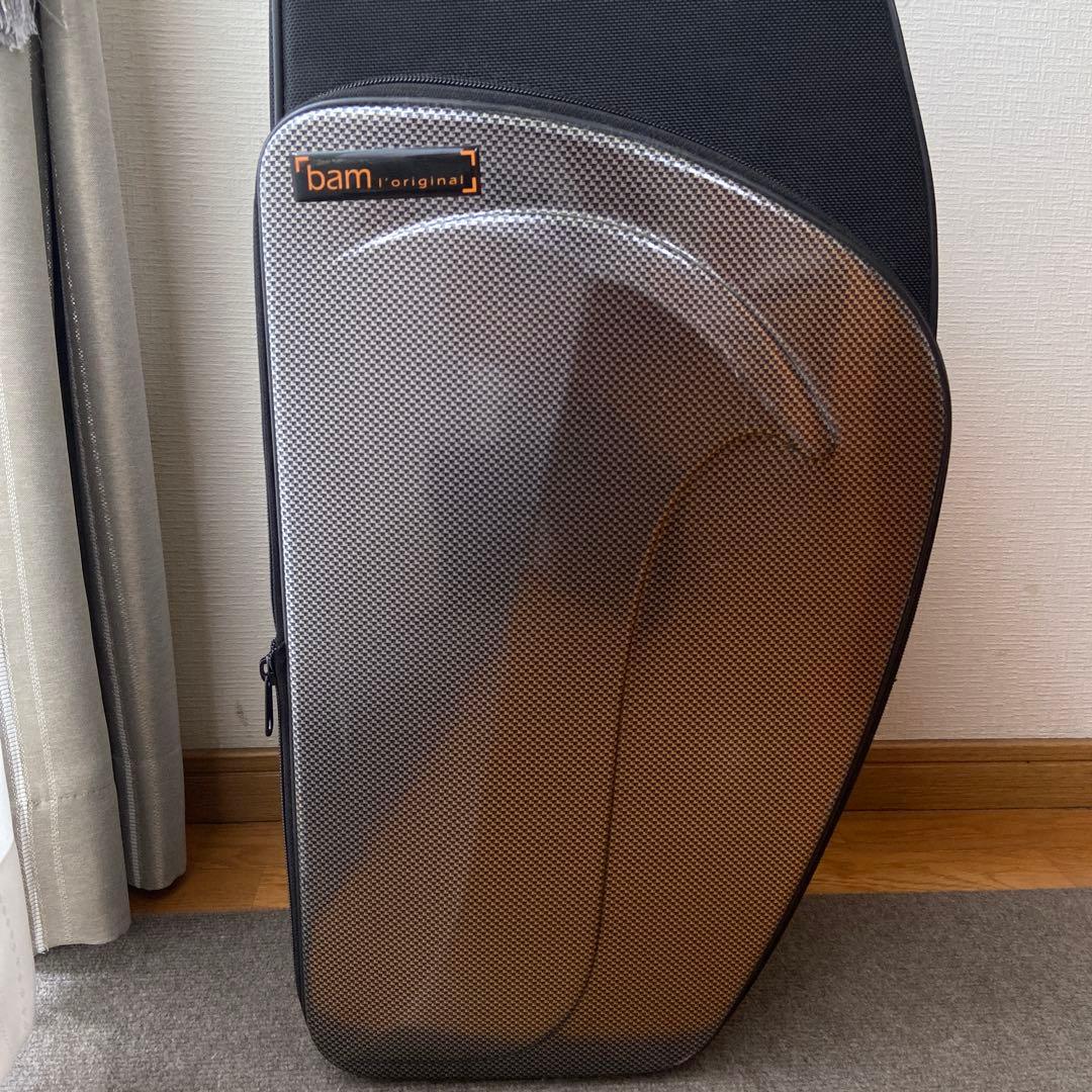 bam テナーサックス用 セミハードケース シルバーカーボン