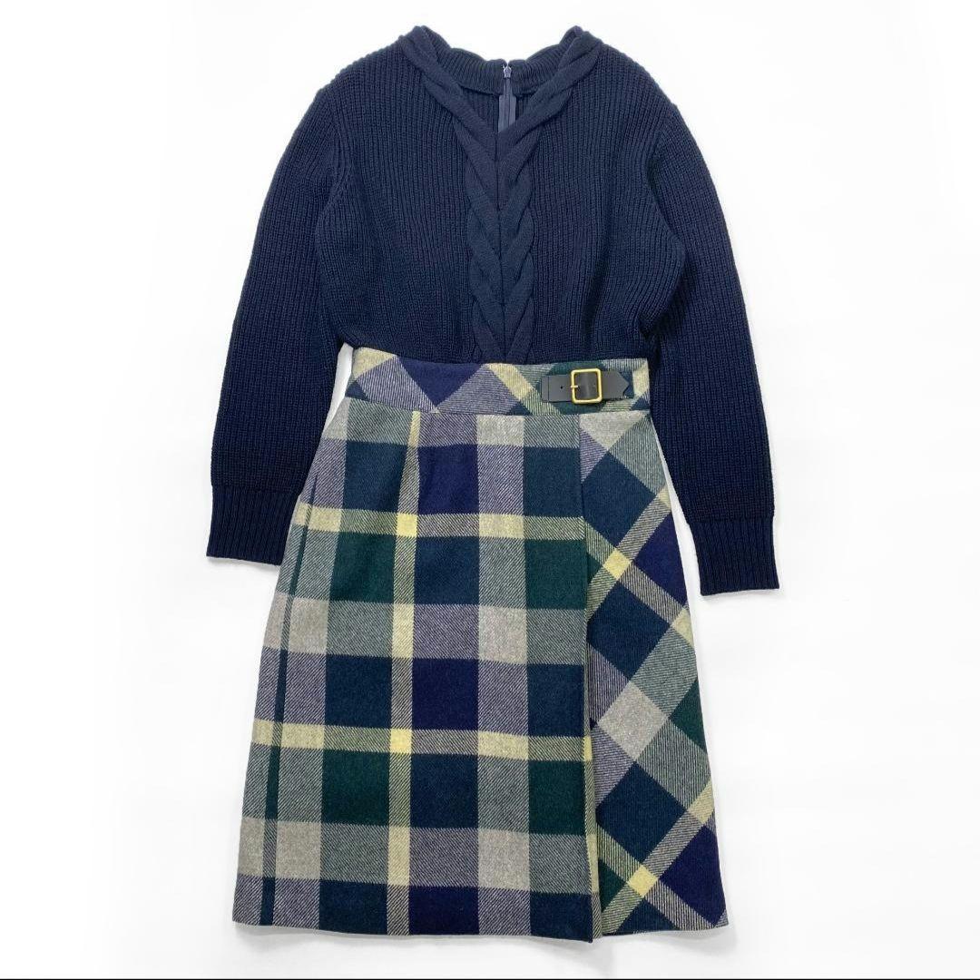 ブルーレーベルクレストブリッジ ニットワンピース 38